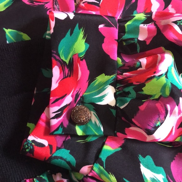 Vintage Sears Floral Long Sleeved Blouse With Buttons - Picture 7 of 10